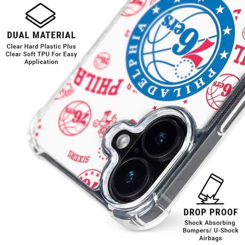 NBA Philadelphia 76ers Blast iPhone 16 Clear Case